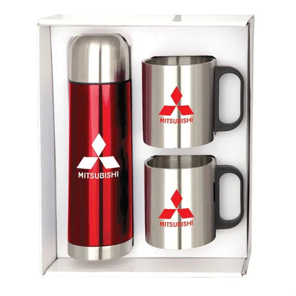Stainless Steel Mugs and Thermos Gift Set