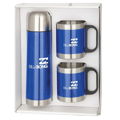 Stainless Steel Mugs and Thermos Gift Set