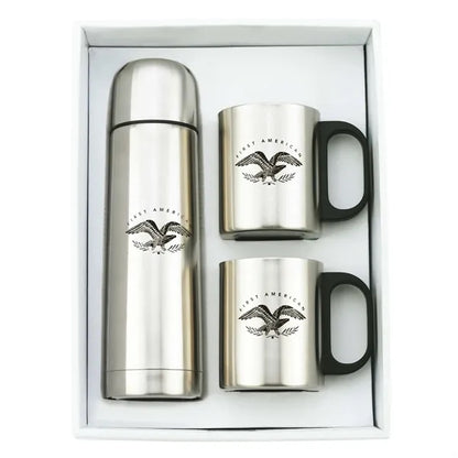 Stainless Steel Mugs and Thermos Gift Set