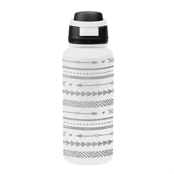 32 Oz. Full Laser Pop Sip Recycled Stainless Steel Bottle