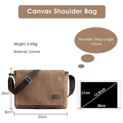 Canvas Messenger Bag For Men