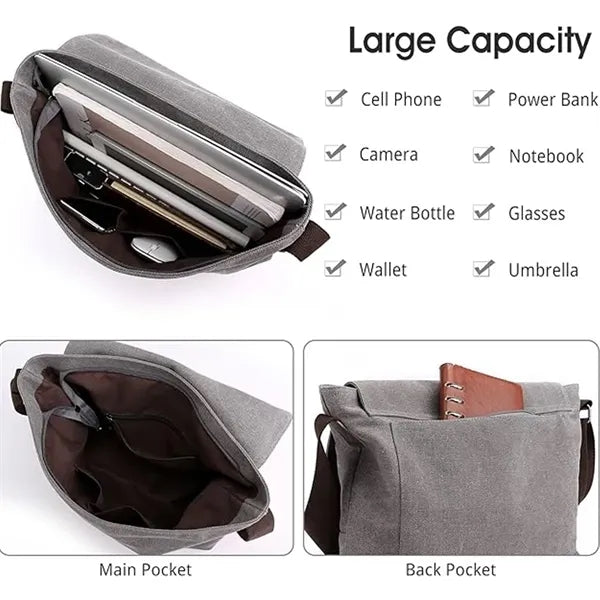 Canvas Messenger Bag For Men