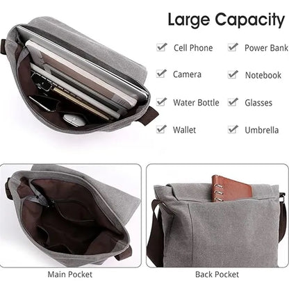 Canvas Messenger Bag For Men