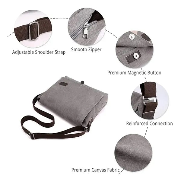 Canvas Messenger Bag For Men