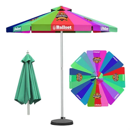 9' Aluminum Market Umbrella (Full Color)