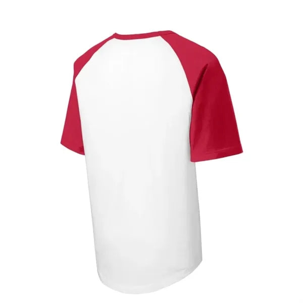Sport-Tek Short Sleeve Colorblock Raglan Jersey.