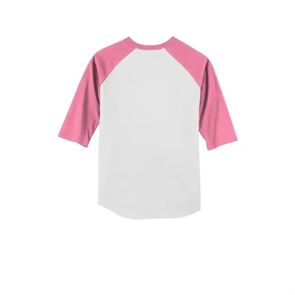 Sport-Tek Youth Colorblock Raglan Jersey.