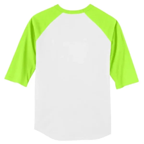 Sport-Tek Youth Colorblock Raglan Jersey.