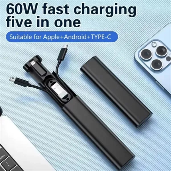 5 in 1 60W Multifunctional Fast Charging Data Cable Set