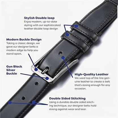 Braided Leather Dress Belt for Men