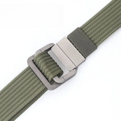 Adjustable Nylon Belt With Double Ring Buckle