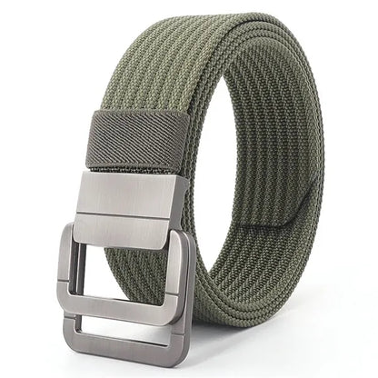Adjustable Nylon Belt With Double Ring Buckle