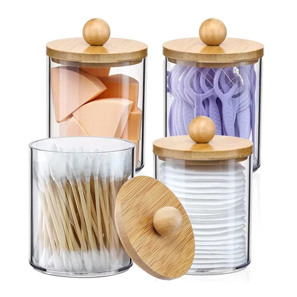 Transparent PS Cotton Swab Organizer