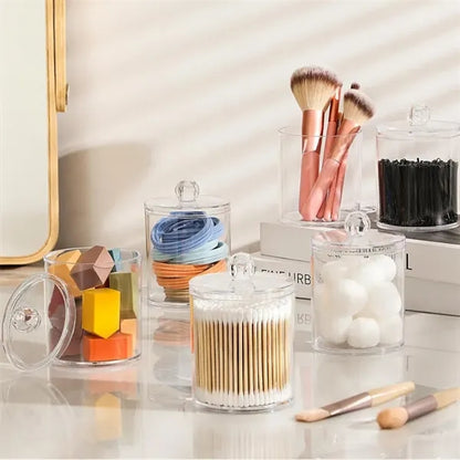 Transparent PS Cotton Swab Organizer