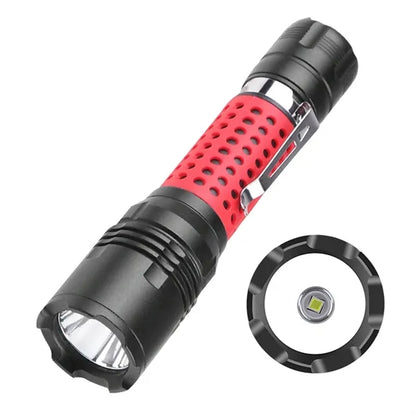 Multi-Function Zoom LED Flashlight - Compact & Rechargeable
