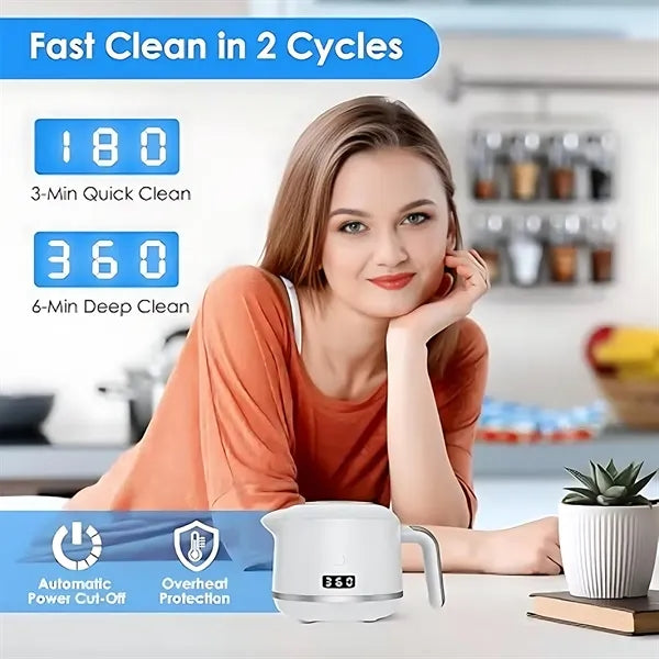 Mini Ultrasonic Denture Cleaner w/ UV Sterilizer