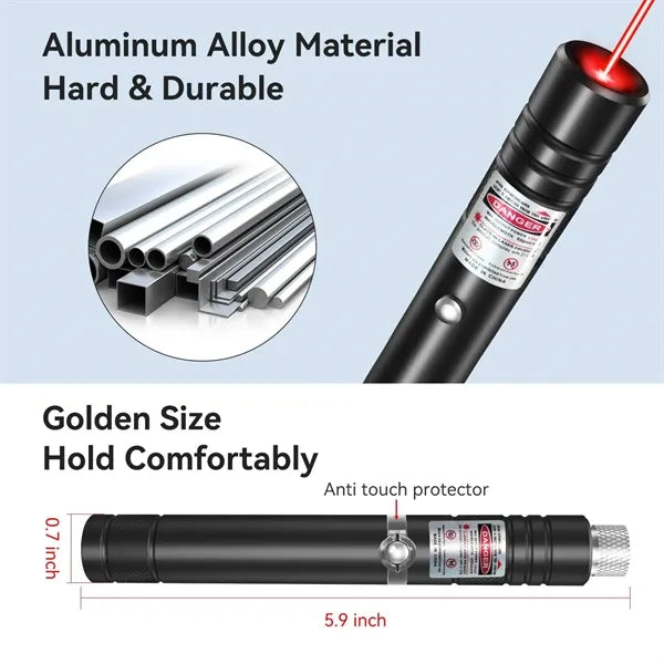 USB Laser Pointer - Rechargeable Long Range Beam