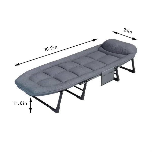 Adjustable Portable Folding Bed for Camping & Office