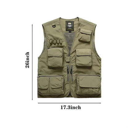 Multi-functional Outdoor Quick-Drying Vest w/ Mesh & Zipper
