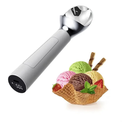 Heated Ice Cream Scoop - Stainless Steel & Ergonomic