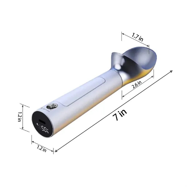 Heated Ice Cream Scoop - Stainless Steel & Ergonomic