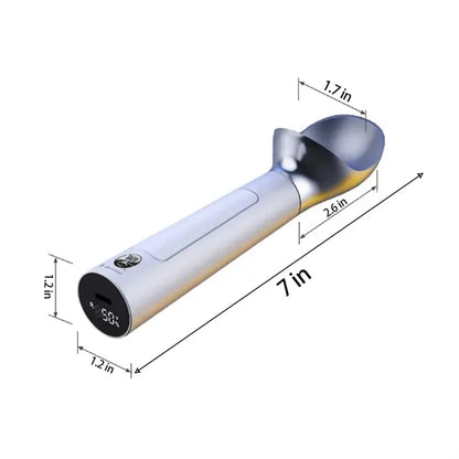 Heated Ice Cream Scoop - Stainless Steel & Ergonomic