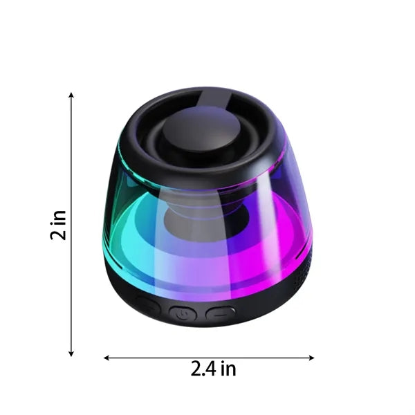 Portable Mini Bluetooth Speaker - Magnetic Base & RGB LED