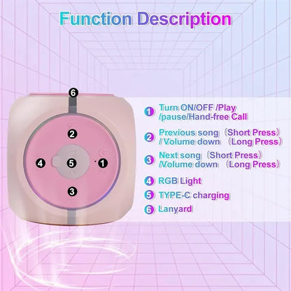 Fidget Spinner Bluetooth Speaker - Portable Wireless Fun Toy
