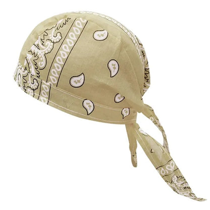 Outdoor Cycling Pirate Hat - Cotton Paisley Bandana