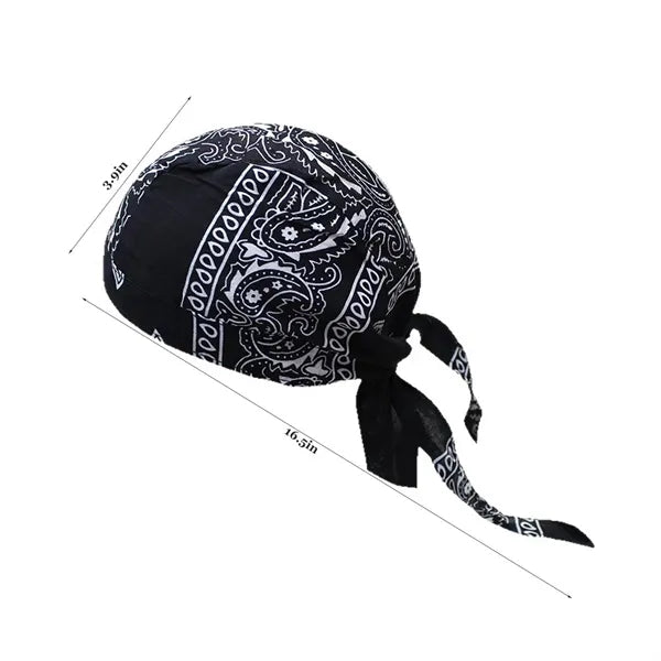 Outdoor Cycling Pirate Hat - Cotton Paisley Bandana