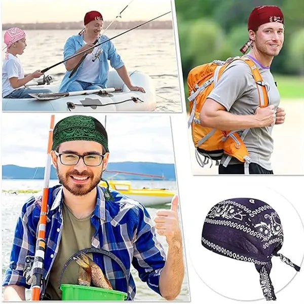 Outdoor Cycling Pirate Hat - Cotton Paisley Bandana