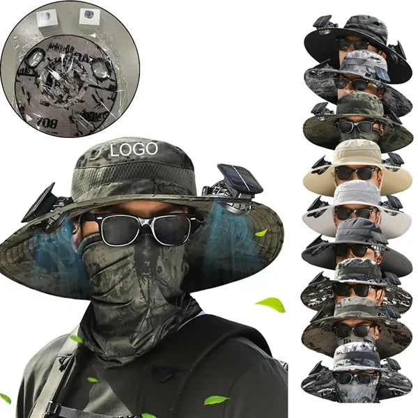 Solar Dual Fan Outdoor Sun Hat