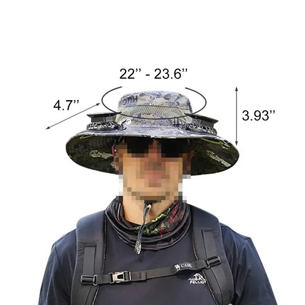 Solar Dual Fan Outdoor Sun Hat