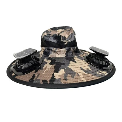 Solar Dual Fan Outdoor Sun Hat