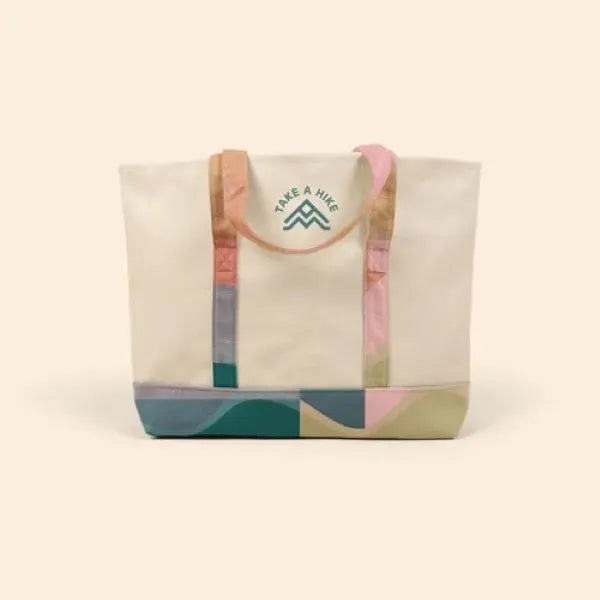 4CP TRIM MORRIS TOTE - LARGE ZIPPERED