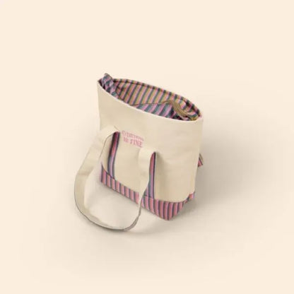 4CP TRIM MORRIS TOTE - SMALL ZIPPERED