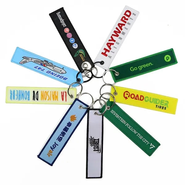 Customized Embroidery Keychain Tag