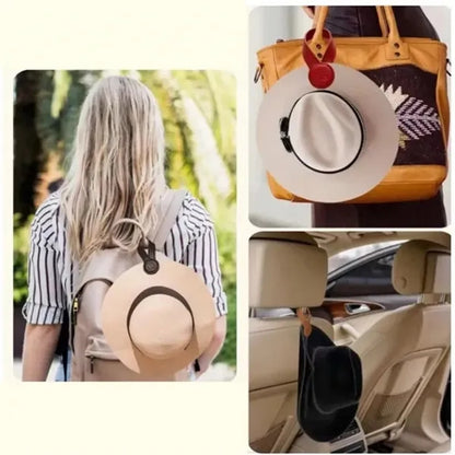Multi-Purpose Leather Magnetic Hat Clip