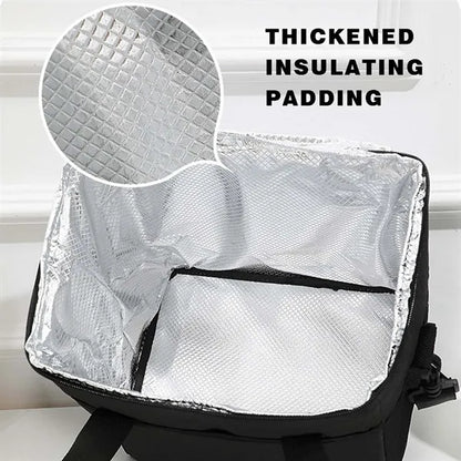 Large insulated lunch bag cooler tote with shoulder strap