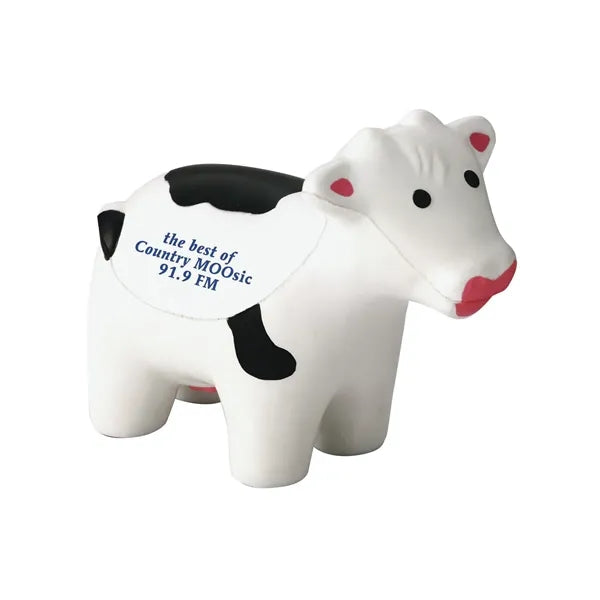 White Cow With Black Spots Stress Shape