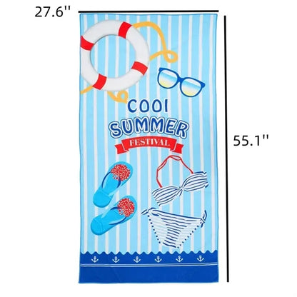 28"x55" Microfiber Beach Blanket/Towel