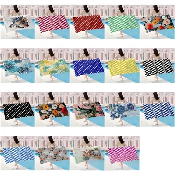 28"x55" Microfiber Beach Blanket/Towel