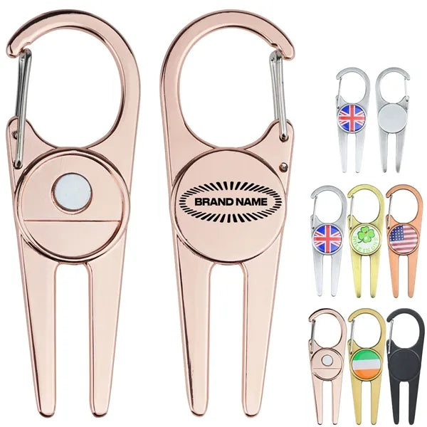 Zinc Alloy Creative Glue Label Golf Green Ball Fork