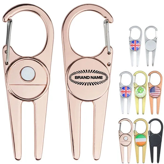 Zinc Alloy Creative Glue Label Golf Green Ball Fork