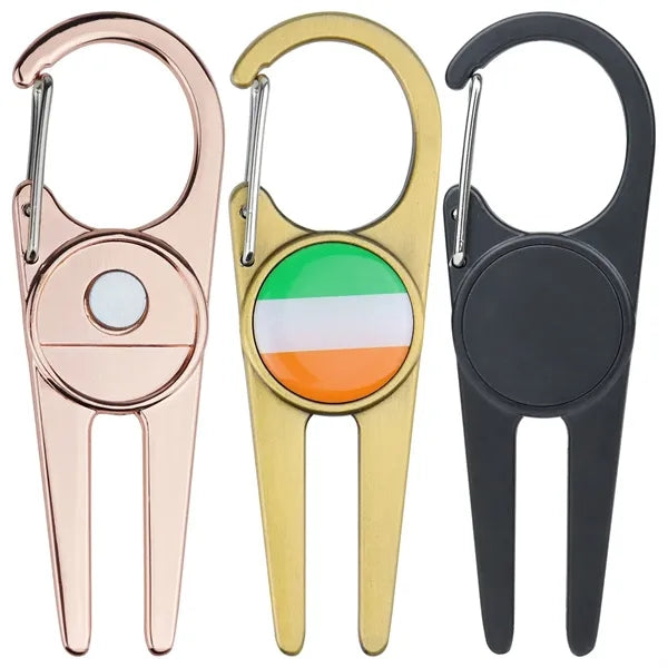 Zinc Alloy Creative Glue Label Golf Green Ball Fork
