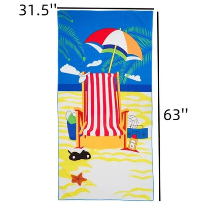 32"x63" Dye Sublimation Cooling Towels Custom Outdoor Beach