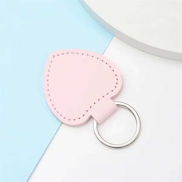 Heart-Shaped Leather Keychain Pendant Gift