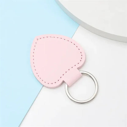 Heart-Shaped Leather Keychain Pendant Gift