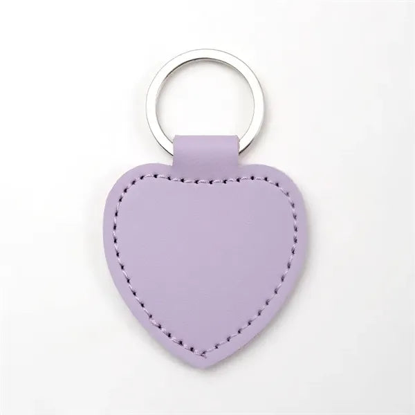 Heart-Shaped Leather Keychain Pendant Gift