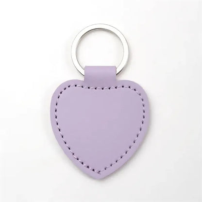 Heart-Shaped Leather Keychain Pendant Gift